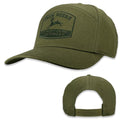 John Deere JD Cotton Twill 7 Panel Embroidered Cap (J11C-05EW-JDR-3QT) Olive OSFM