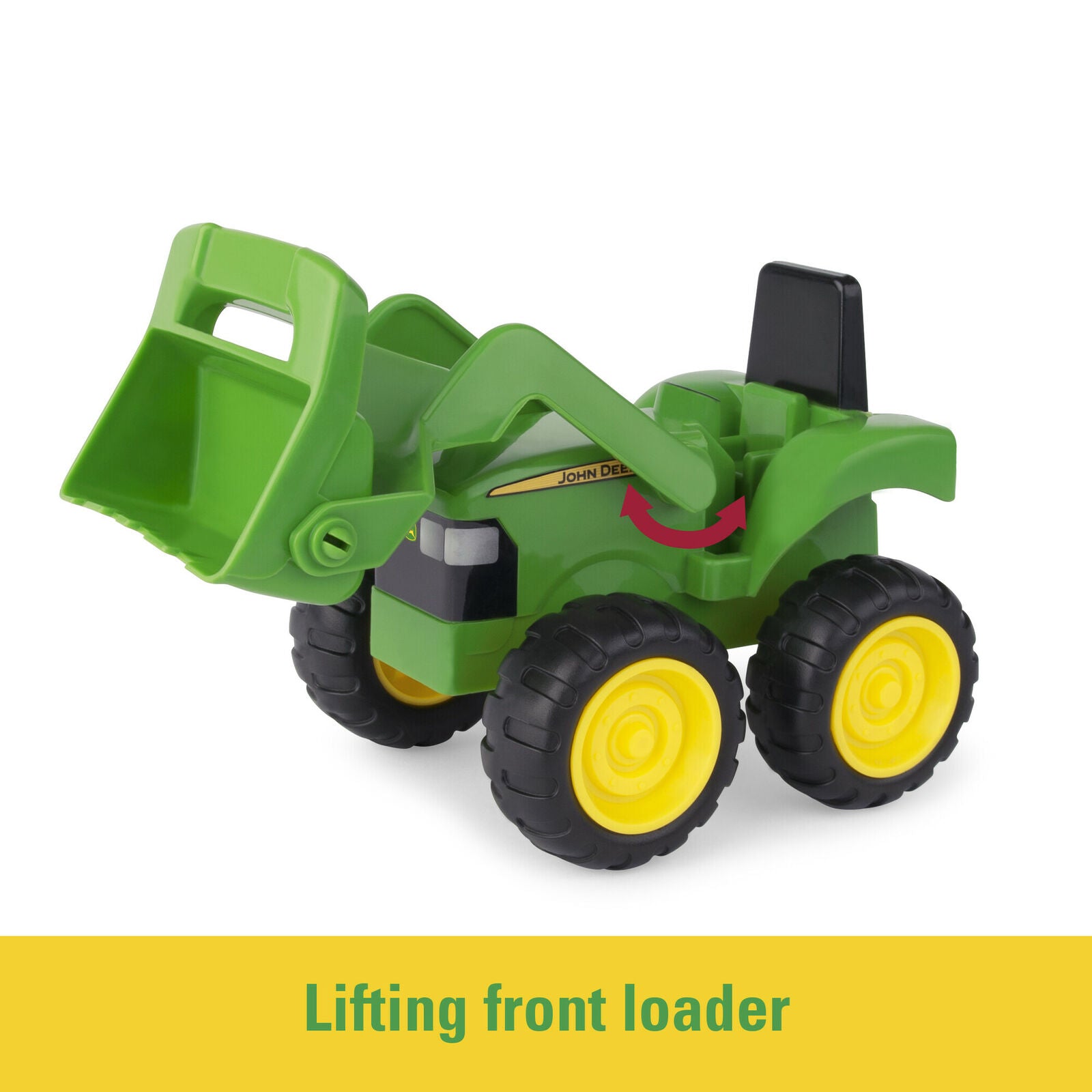 John Deere Childrens 15cm JD Sandpit Set with Tractor, Square Bucket and Shovel (47339)