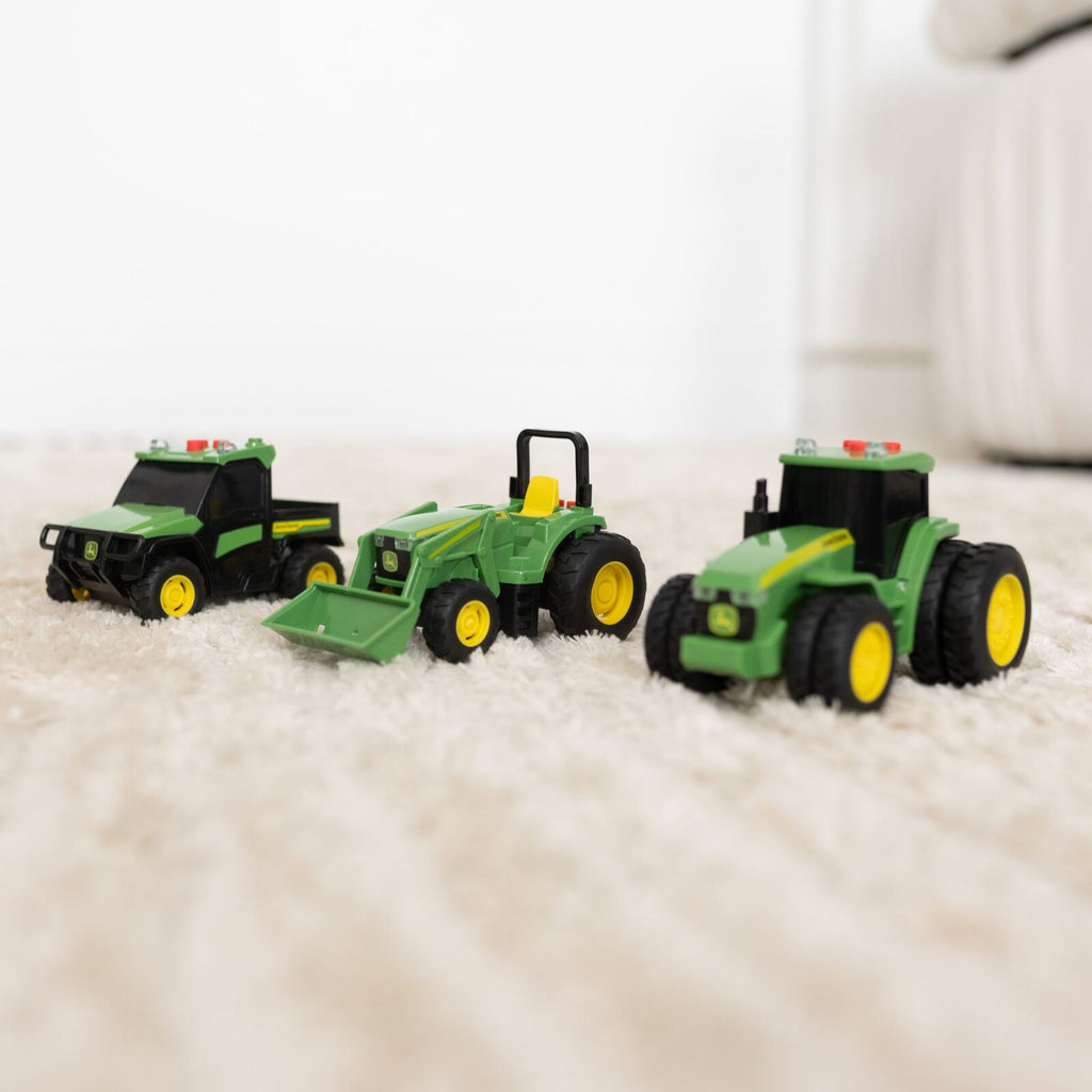 John Deere Childrens JD Lights & Sounds Mini Tractors 3 Pack (470374)