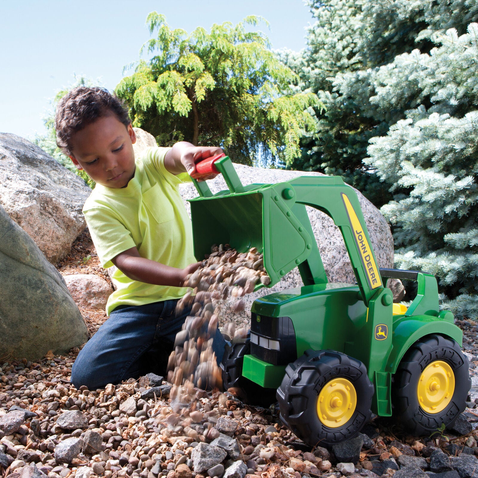 John Deere Childrens 53cm JD Big Scoop Tractor with Loader (Steel Parts) (35850)