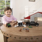 John Deere Childrens 1:32 Weathered Barn Playset With Horses (47522)