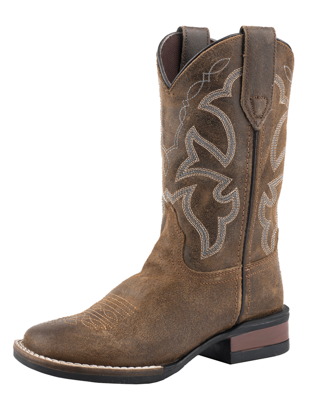 Roper Kids Monterey Western Boots (18911942) Tan Leather 3