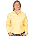 Just Country Womens Jahna Half Button Work Shirt (50505) Butter XS/8
