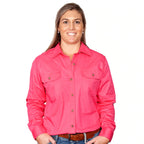 Just Country Womens Brooke Work Shirt (50502) Hot Pink XS/8