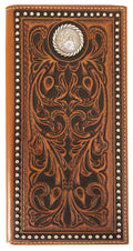 Roper Mens Rodeo Wallet (8138100) Tooled Leather Tan