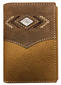Roper Mens Tri-Fold Wallet (8132100) Diamond Concho Brown/Tan