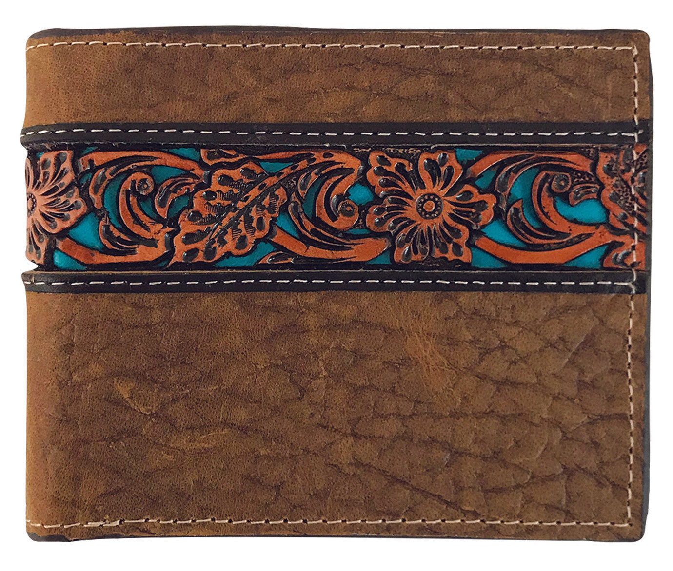 Roper Bi Fold Tooled Leather Wallet (8150100) Tan