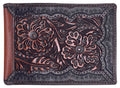 Roper Bi Fold Tooled Leather Wallet (8154100) Dark Brown