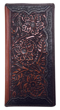 Roper Rodeo Tooled Leather Wallet (8156100) Dark Brown