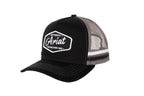 Ariat Unisex Est. Patch Trucker Cap (AC2204) Black/Grey OSFM