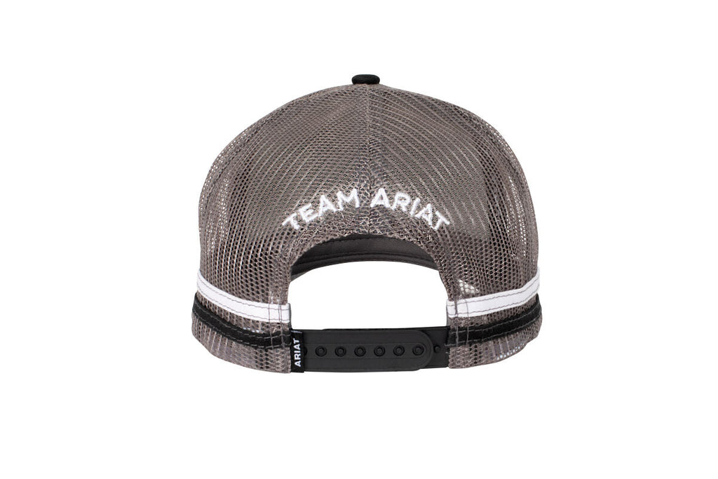 Ariat Unisex Est. Patch Trucker Cap (AC2204) Black/Grey OSFM