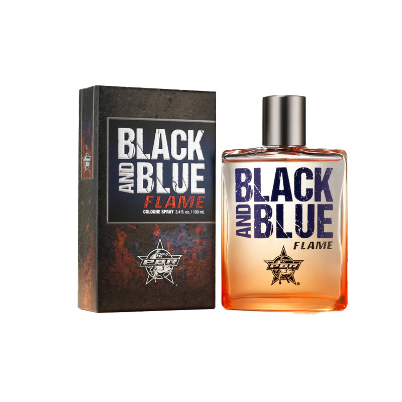Tru Western Mens PBR Black & Blue Flame Cologne 100ml (92997)