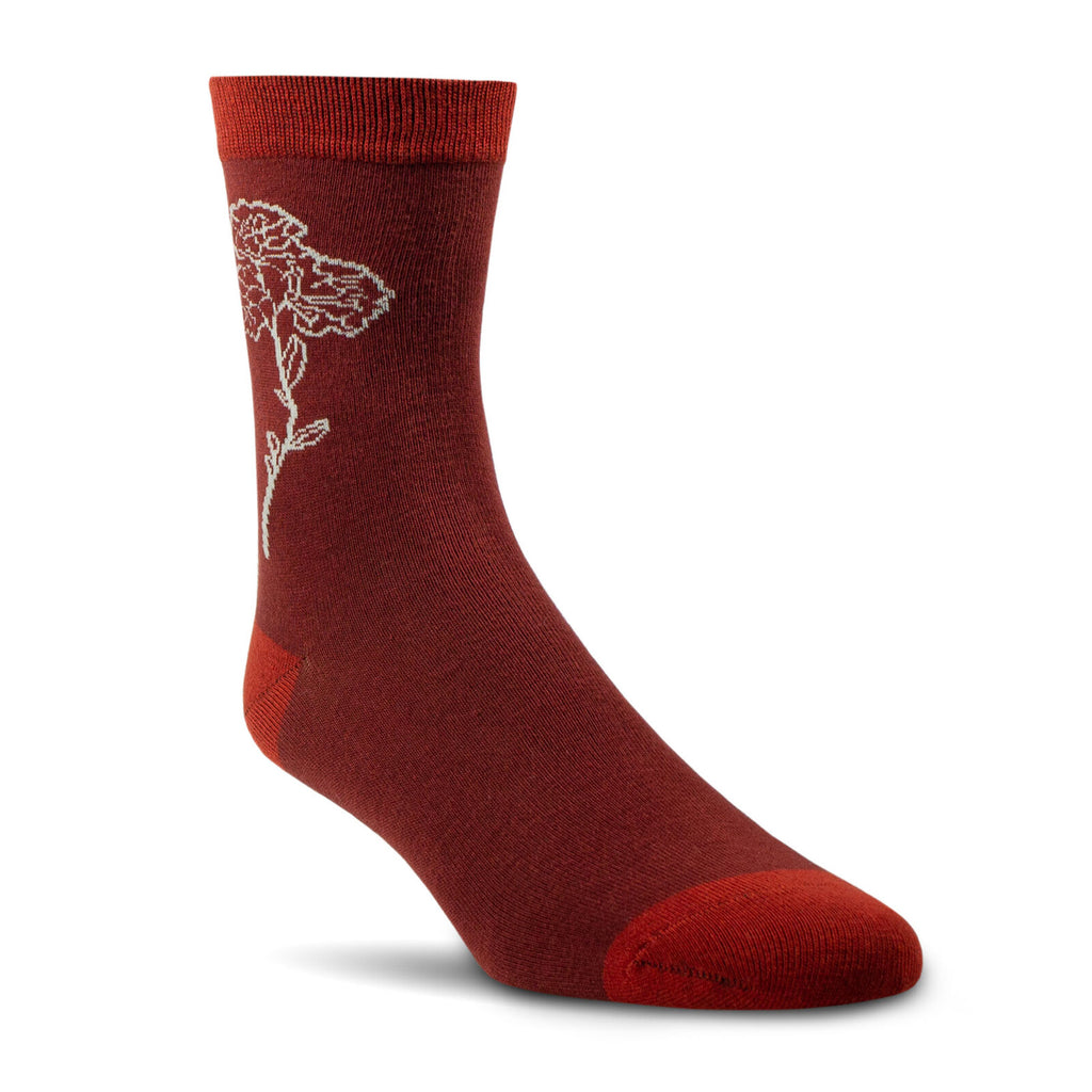 Ariat Womens Charm Crew Socks (10047396) Burnt Brick Toile One Size