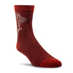 Ariat Womens Charm Crew Socks (10047396) Burnt Brick Toile One Size