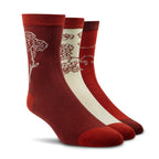 Ariat Womens Charm Crew Socks (10047396) Burnt Brick Toile One Size