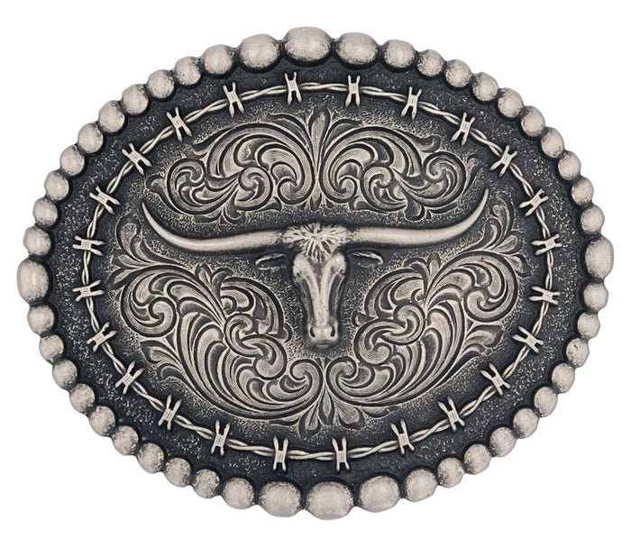 Montana Silversmiths Montana Western Attitude Buckle (A972S) Silver One Size