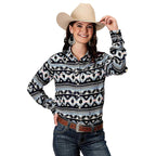 Roper Womens Five Star Collection L/S Shirt (50590063) Print Blue XS [GD]