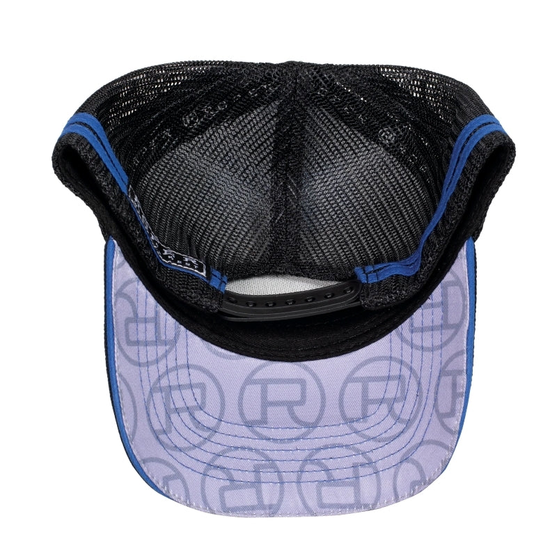 Roper Plaid Trucker Cap (RC2403) Cobalt/Black OSFM