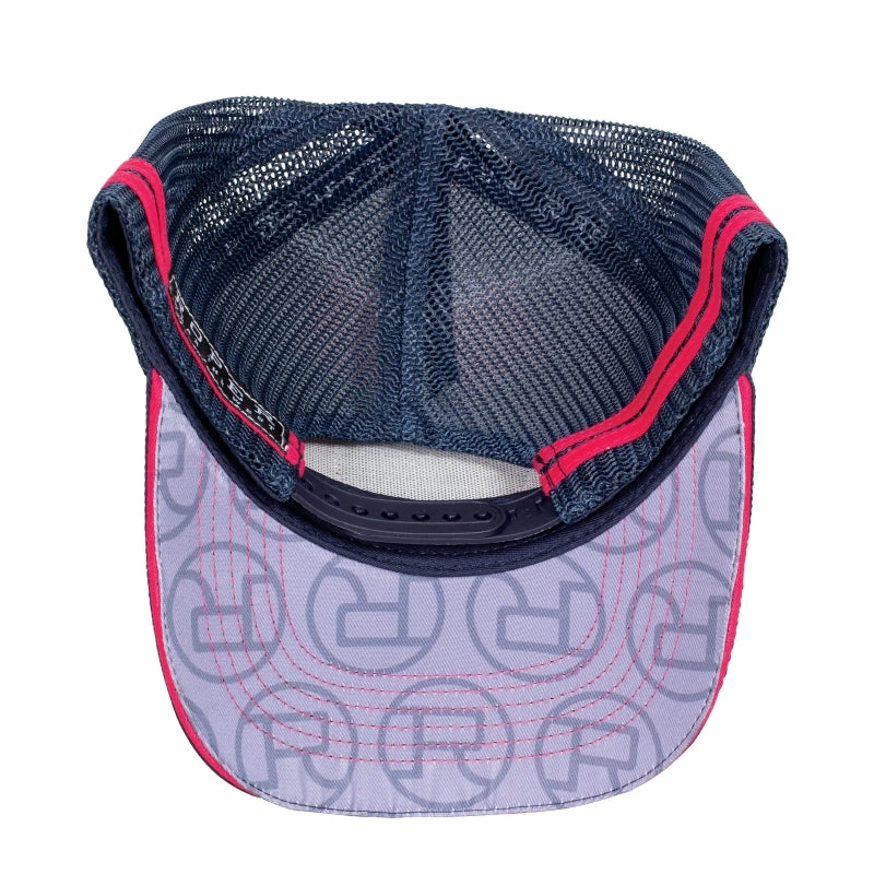 Roper Plaid Trucker Cap (RC2404) Raspberry/Navy OSFM