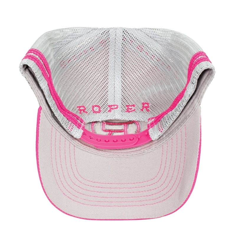 Roper Logo Trucker Cap (RC2412) Hot Pink OSFM