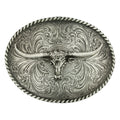 Montana Silversmiths Steerhead Antiqued Western Buckle (61028)