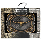 Montana Silversmiths Framed Longhorn Attitude Buckle (A1003P)