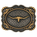Montana Silversmiths Framed Longhorn Attitude Buckle (A1003P)