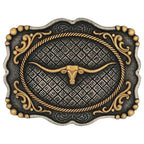 Montana Silversmiths Framed Longhorn Attitude Buckle (A1003P)