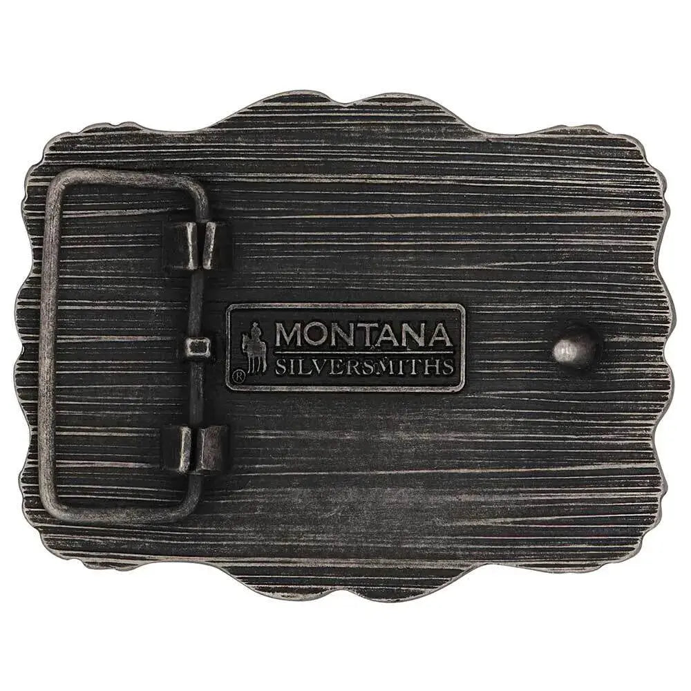 Montana Silversmiths Framed Longhorn Attitude Buckle (A1003P)