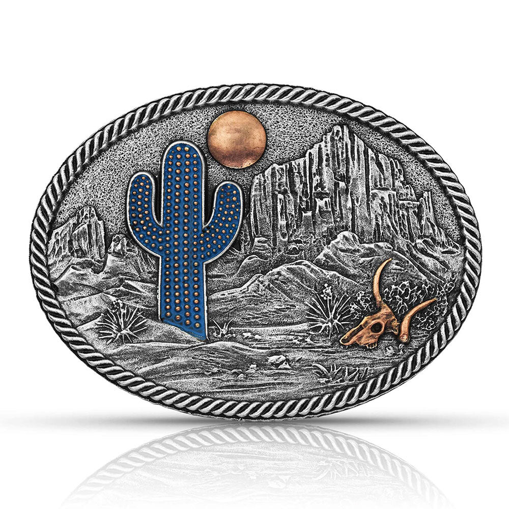 Montana Silversmiths Desert Moon Cactus Attitude Buckle (A825)