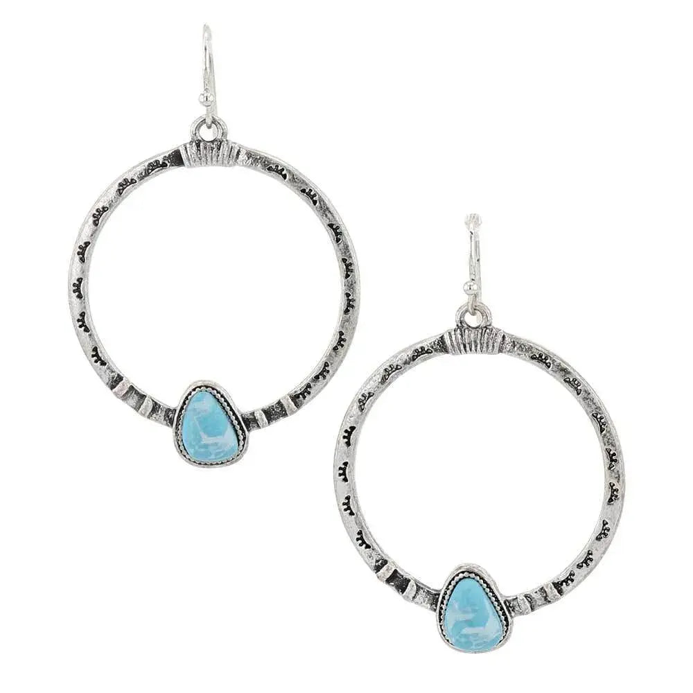 Montana Silversmiths Turquoise Touch Attitude Earrings (AER5925)