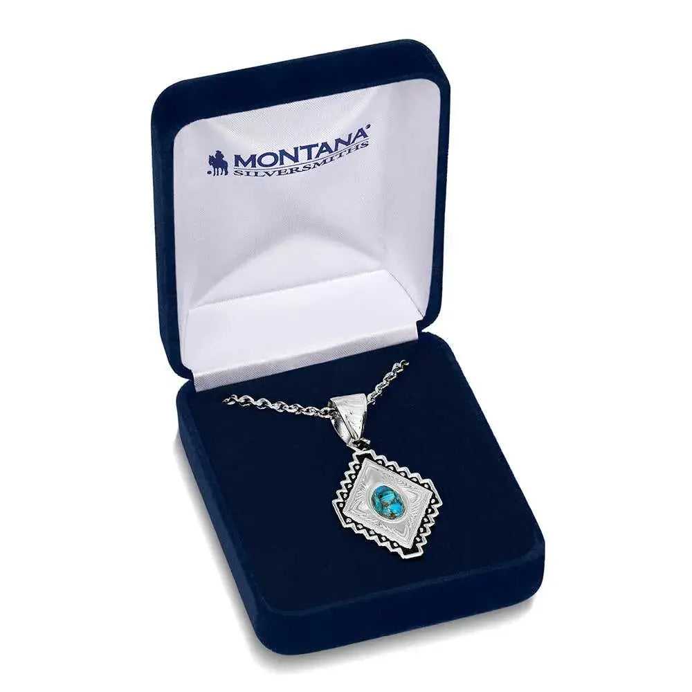 Montana Silversmiths Diamond of the West Turquoise Necklace (NC5661)