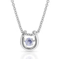 Montana Silversmiths Dancing Birthstone Horseshoe Necklace (NC4742-JUN) Alexandria CZ