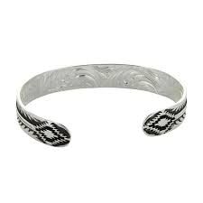 Montana Silversmiths Midnight's Narrow Steps Cuff (BC890BK)