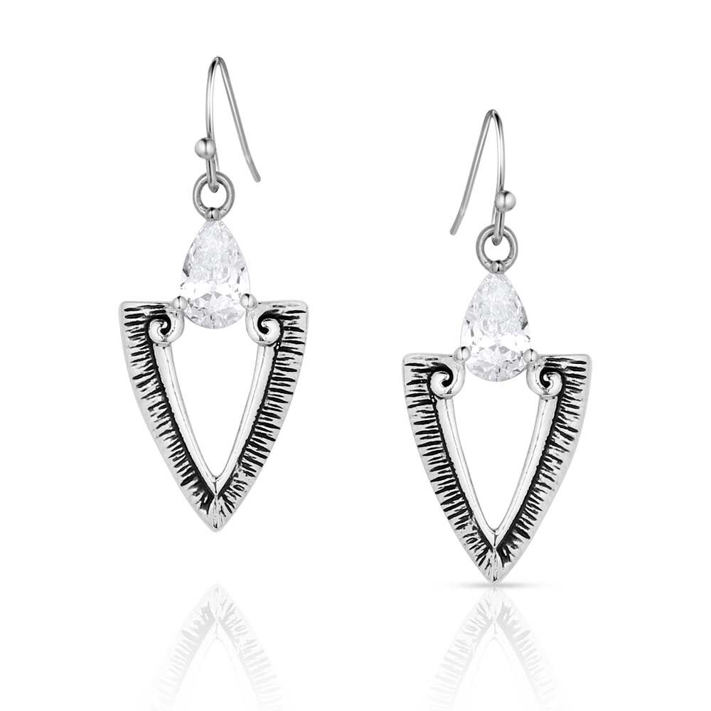 Montana Silversmiths Guided Purpose Crystal Arrowhead Earrings (ER5773)
