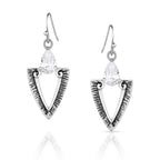 Montana Silversmiths Guided Purpose Crystal Arrowhead Earrings (ER5773)