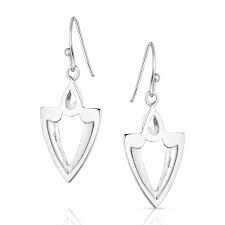 Montana Silversmiths Guided Purpose Crystal Arrowhead Earrings (ER5773)