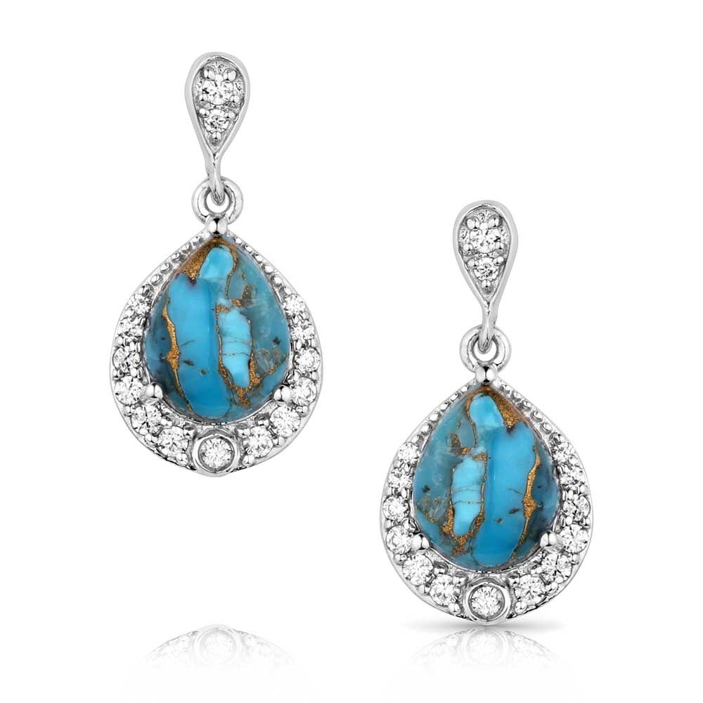 Montana Silversmiths Blue Rivers Turquoise Earrings (ER5958)