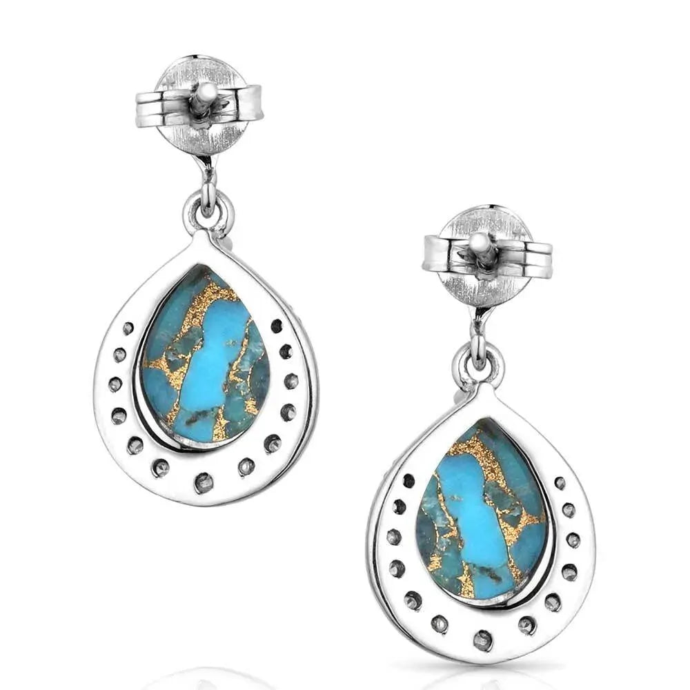 Montana Silversmiths Blue Rivers Turquoise Earrings (ER5958)
