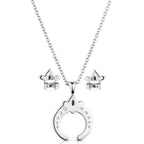 Montana Silversmiths Simple Squash Blossom Crystal Jewellery Set (JS5953)