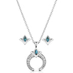 Montana Silversmiths Simple Squash Blossom Crystal Jewellery Set (JS5953)
