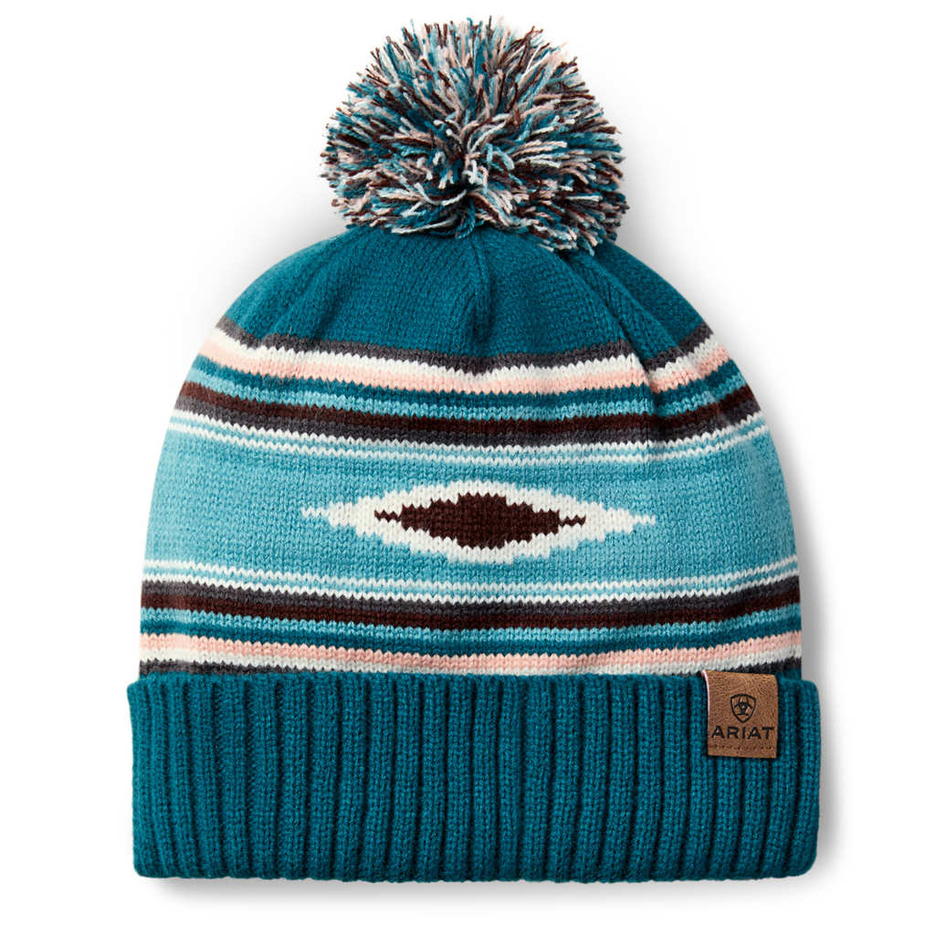 Ariat Womens Serape Beanie (10063915) Turq Serape