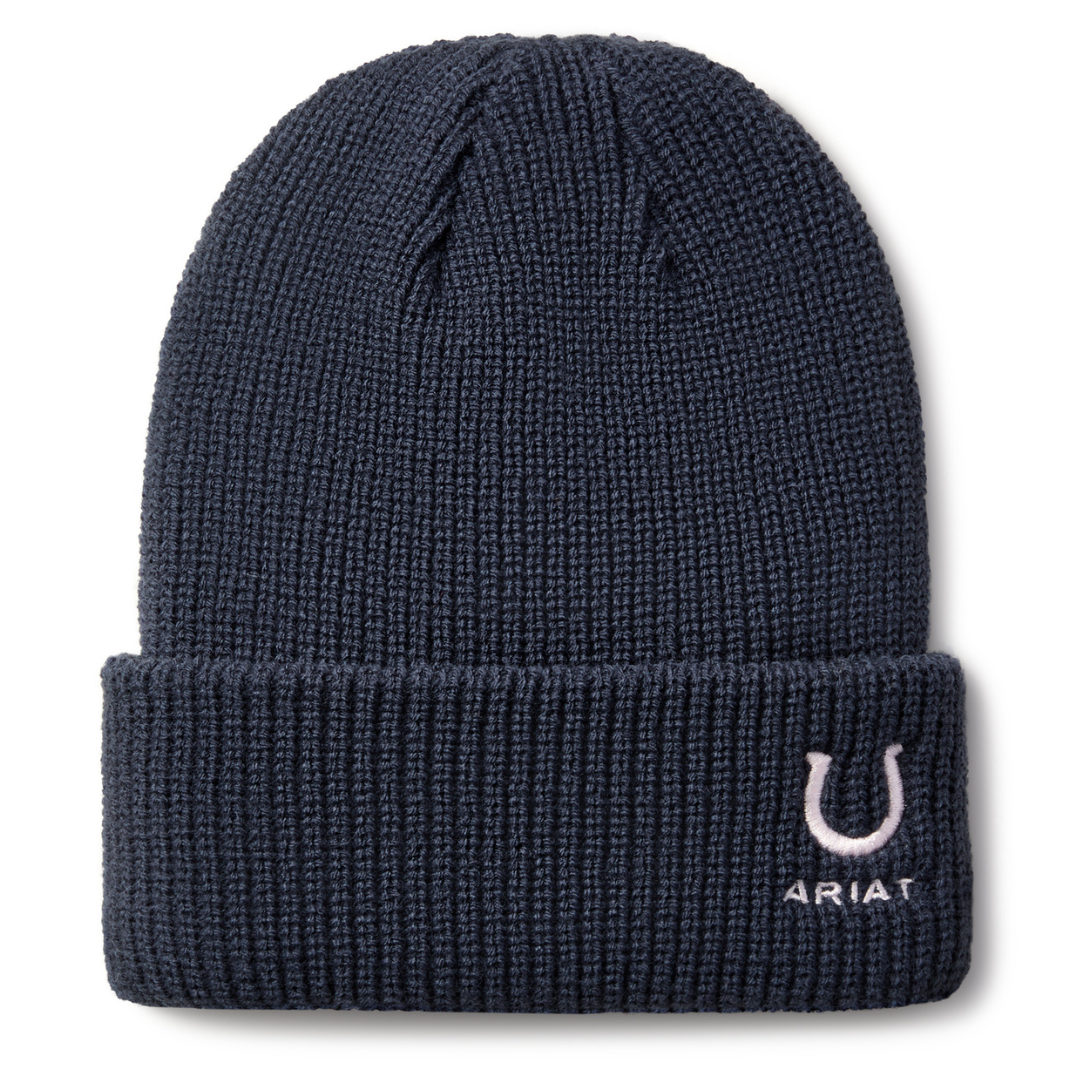 Ariat Childrens Horse Shoe Beanie (10064071) Navy