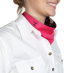 Just Country Womens Carlee Double Sided Scarf (SCF2567) Navy Peonies/Hot Pink