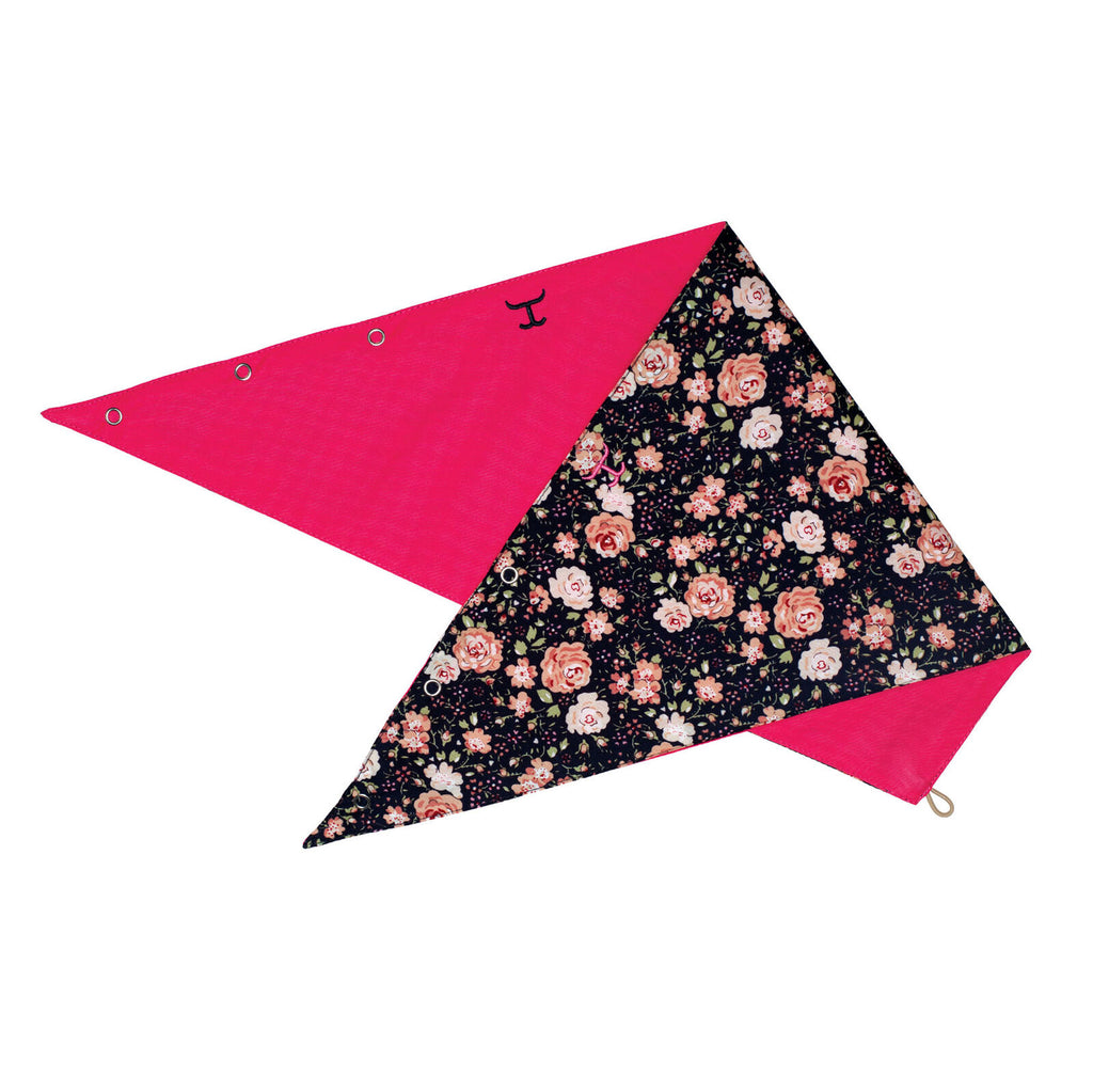 Just Country Womens Carlee Double Sided Scarf (SCF2567) Navy Peonies/Hot Pink