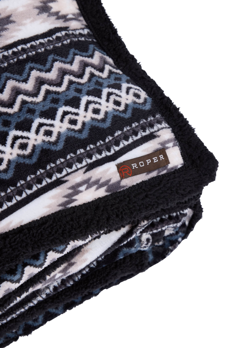 Roper Throw Blanket (6355501) Aztec Black
