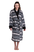 Roper Womens Fleece Robe (8355501) Aztec Black