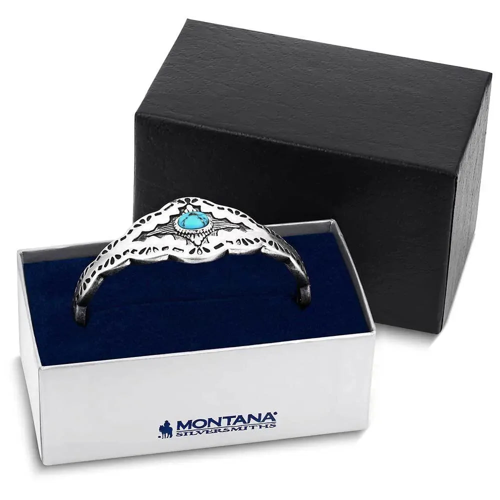 Montana Silversmiths Montana Skies Turquoise Cuff Bracelet (BC6102)