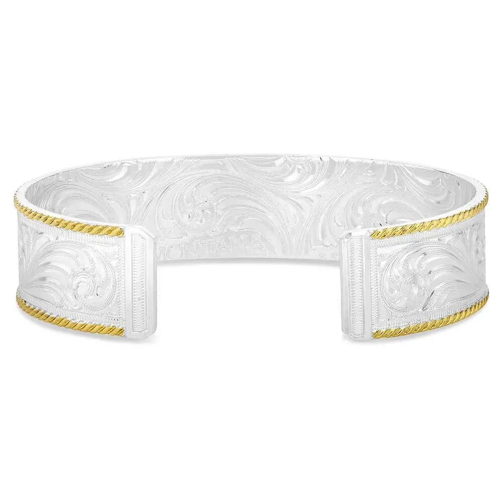 Montana Silversmiths Longhorn Trails Cuff Bracelet (BC6145)