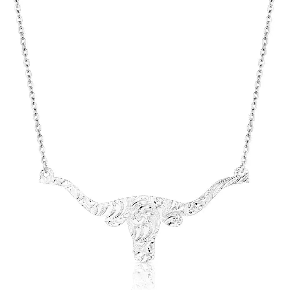 Montana Silversmiths Out West Longhorn Necklace (NC6139)